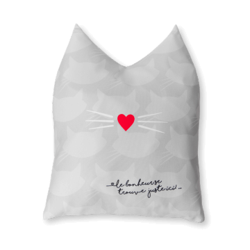 Coussin gris pour chat