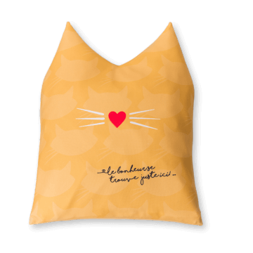 Coussin jaune pour chat-Kabanacha