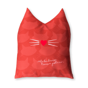 Coussin rouge pour chat- Kabanacha